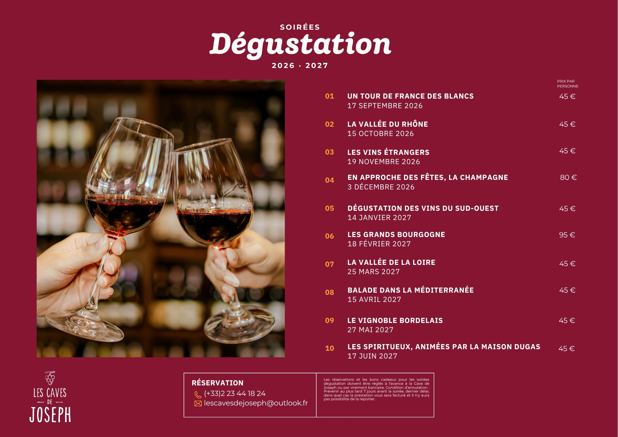 Soirées dégustations vins - Rennes